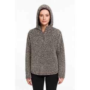THREAD‎ & SUPPLY Hooded Teddy Oversized Fleece Gray Small